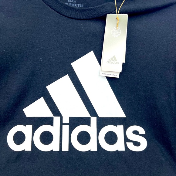 ADIDAS T-SHIRT, BLACK EXTRA LARGE SUZE, THREE STRIP STYLE, WHITE STRIPS - Picture 8 of 14